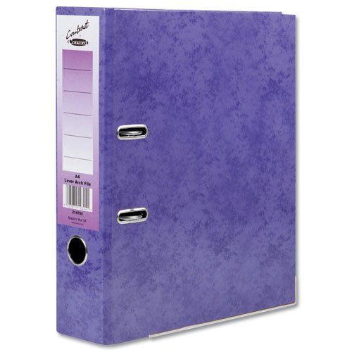 Concord Contrast Lever Arch File A4 Purple PK10