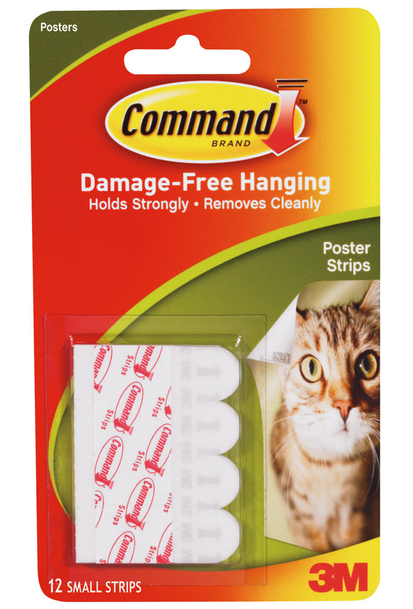 3M Command Adhesive Poster Strips 17024 PK12