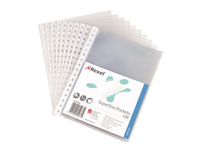 Rexel Superfine Lightweight Pocket 55 Micron A5 11010 (PK20)