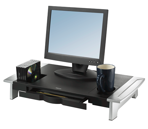 Fellowes Office Suites Premium Monitor Riser Black/Silver