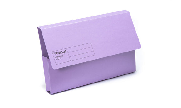 Guildhall Manilla 285g Foolscap Document Wallet Violet PK50