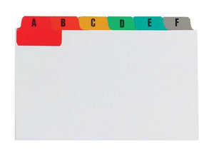 Concord Guide Cards A-Z 127x76mm White with Multicol Tabs