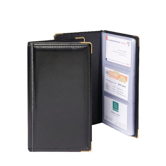 Goldline Business Card Holder 48 Pocket Black SBC3P