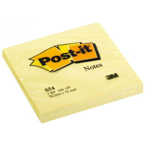 Post-it Notes 76x76mm Canary Yellow PK12