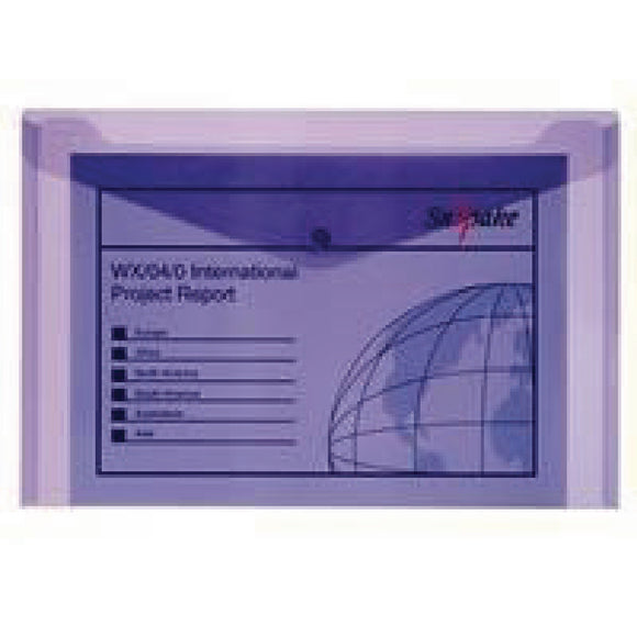 Snopake Polyfile Wallet File Foolscap Electra Purple PK5