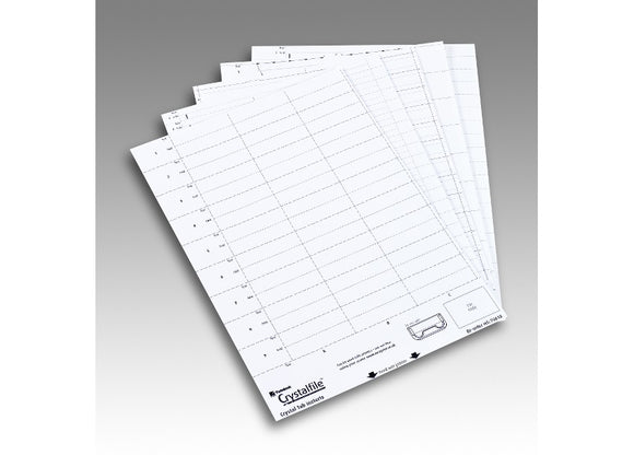 Rexel Crystalfile Flexitab Inserts White 3000058 (PK50)