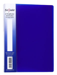 Snopake Superline Ring Binder 2-Ring 15mm A4 Elct Astd PK10