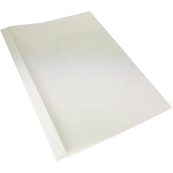 GBC A4 Therm Binding Covers 6mm Front Clear Back White PK100