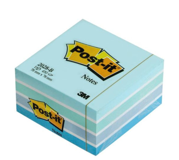 Post-it Note Cube 76x76mm Pastel Blue 2028B