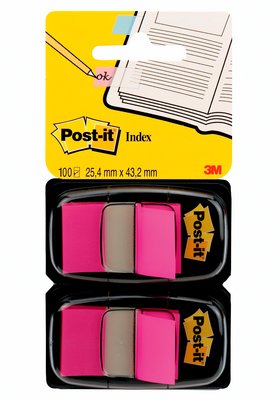 Post-it Index Flags 25mm 50 Tabs Pink PK12