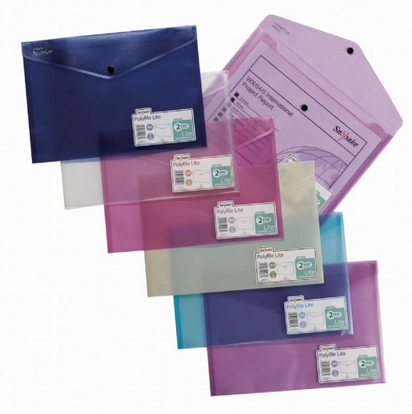 Snopake Lite Polyfile Wallet File A4 Astd PK5