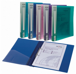 Snopake Superline Ring Binder 2-Ring 25mm A4 Elct Astd PK10