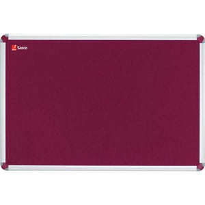 Nobo 1200x900 Euro Plus Felt Nboard Alum Trim Burgundy