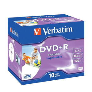 Verbatim DVD Plus R 16X Jewel Case Pack Of 10