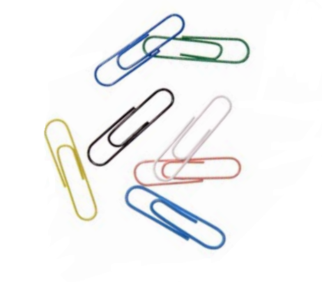 Value Paperclip Large Plain Assorted Colours Box 100
