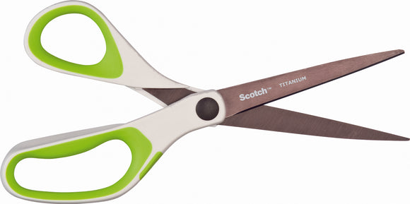 Scotch Titanium Scissors 200mm Green with Comfort Grip 1458T-GREEN