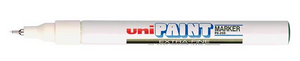 Uni Paint Marker Extra Fine Bullet Tip White PK12