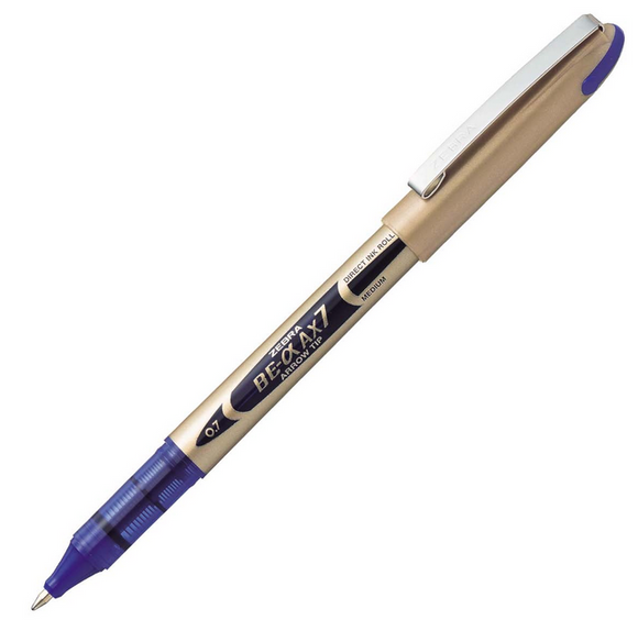 Zebra AX7 Rollerball Liquid Ink Pen Medium Blue PK10