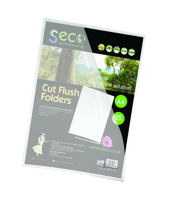 Stewart Superior 100% Oxo Bio Clear Cut Flush Folders PK25