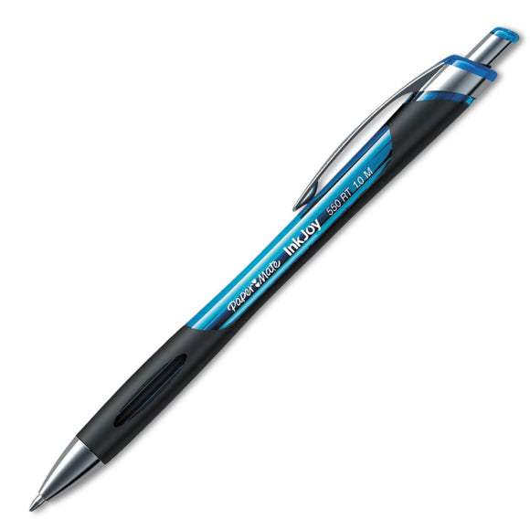 PaperMate InkJoy 550 Retractable Ball Pen 1.0mm Tip BL PK12