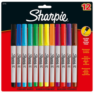 Sharpie Ultra Fine Point Permanent Markers Assorted PK12