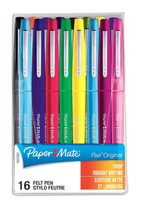 PaperMate Flair Original Felt Tip Pen Medium Assorted PK16