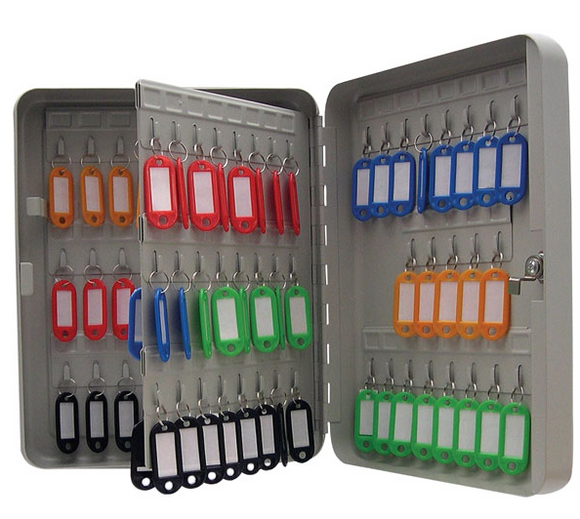 Value Key Cabinet Steel GY Lockable Fixings 93 Keys