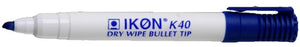 Value Dry Wipe Marker Bullet Tip Blue (PK10)