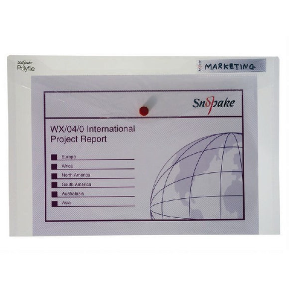 Snopake Polyfile Twin Pocket Foolscap Clear PK5