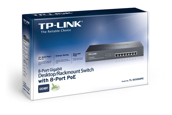 TP Link Unmanaged 8 Port Gigabit Full Po