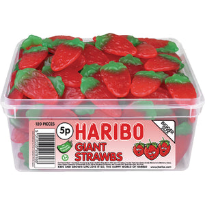 Haribo Giant Strawberries Tub 120