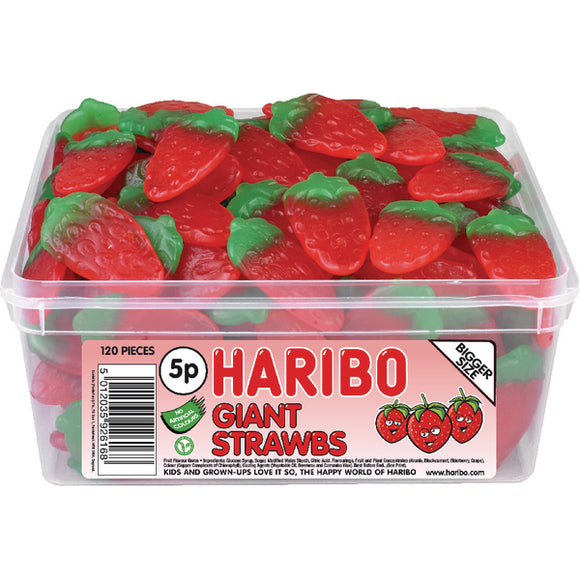 Haribo Giant Strawberries Tub 120