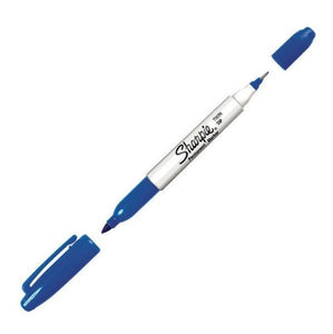 Sharpie Twin Tip Permanent Marker Blue PK12