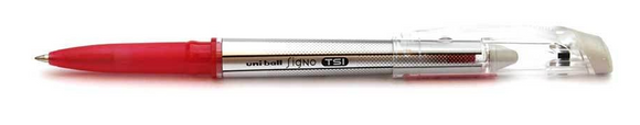 Uni Ball Signo TSI Erasable Rollerball Pen Red PK12