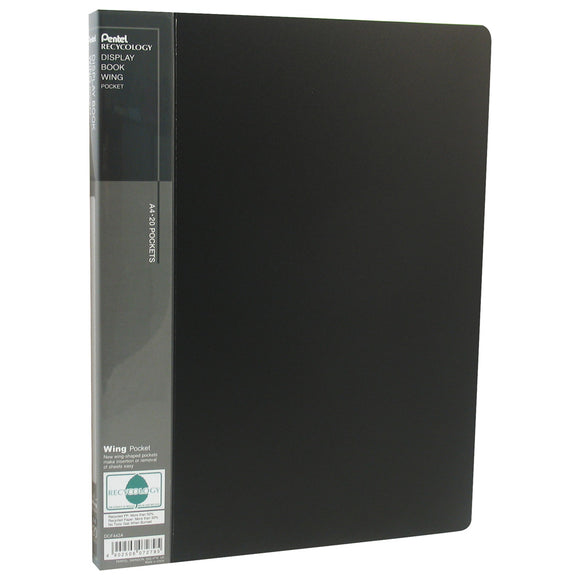 Pentel Display Book A4 Front Pocket Black