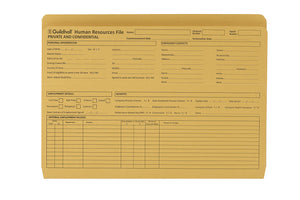 Guildhall Pre-printed HR File Yellow - Pack of 50