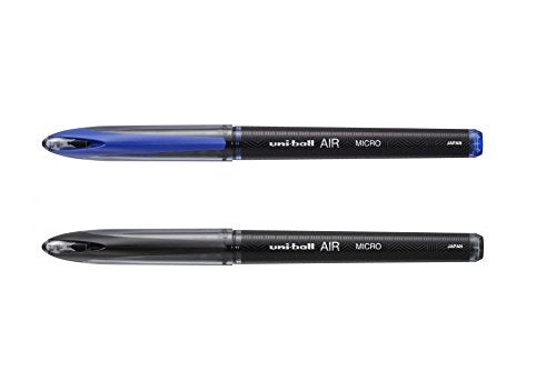 Uni Ball 188 Micro Air Rollerball Pen Blister Black/Blue PK2