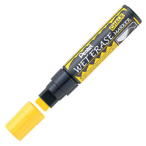 Pentel Wet Erase Pentel Chalk Marker Yellw Chisel tip PK12