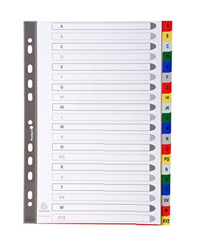 Exacompta 20 Part Printed PP Index