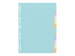 Exacompta 12 Part Coloured Recycled Plain Dividers