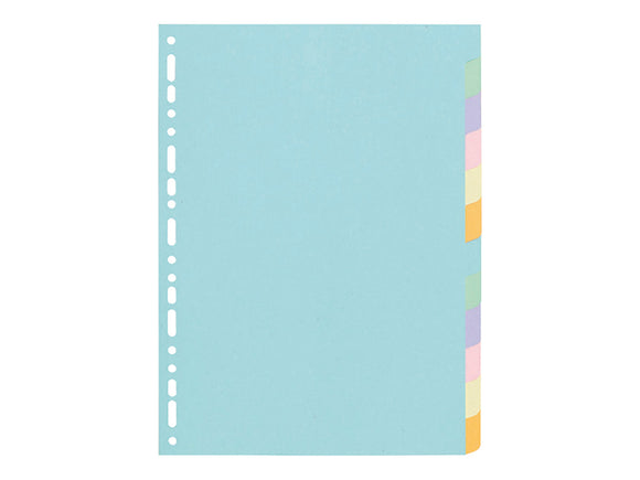 Exacompta 12 Part Coloured Recycled Plain Dividers