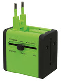 Swordfish VariPlug Dual USB Universal Travel Adapter Green