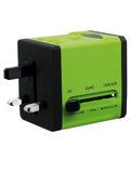 Swordfish VariPlug Dual USB Universal Travel Adapter Green