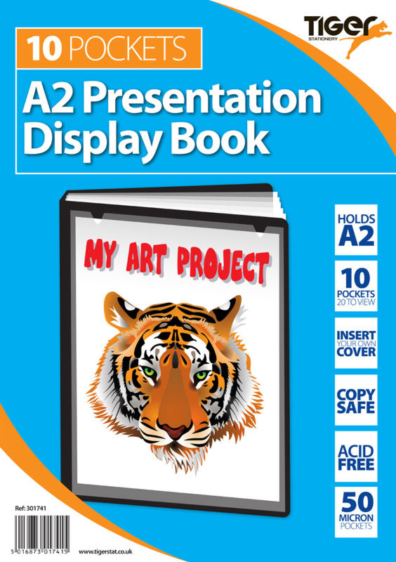 Tiger A2 Presentation Display Book Black 10 Pocket