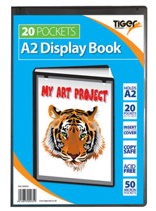 Tiger A2 Presentation Display Book Black 20 Pocket