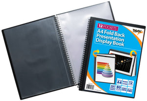 Tiger A4 Fold Back Display Book 12 Pocket