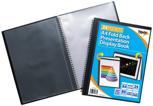 Tiger A4 Fold Back Display Book 24 Pocket