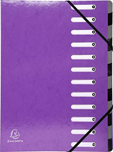 Iderama Multipart File with exp Spine 12 Sections Purple PK6