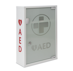 AED (ALARMED) Metal Wall Cabinet with Glass Door Lockable