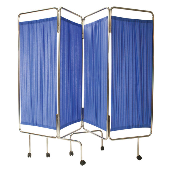 Reliance Relequip Medical Screen 4 Way Flding inc Curtain